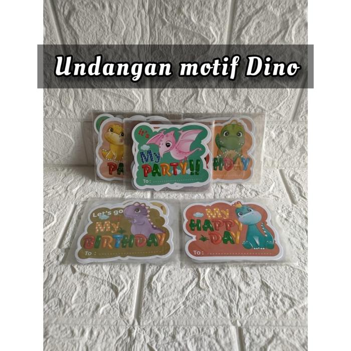 Gambar Undangan motif DINO / undangan ulang tahun - - dari Anugrah Plastik_NEW Kota Surabaya Tokopedia