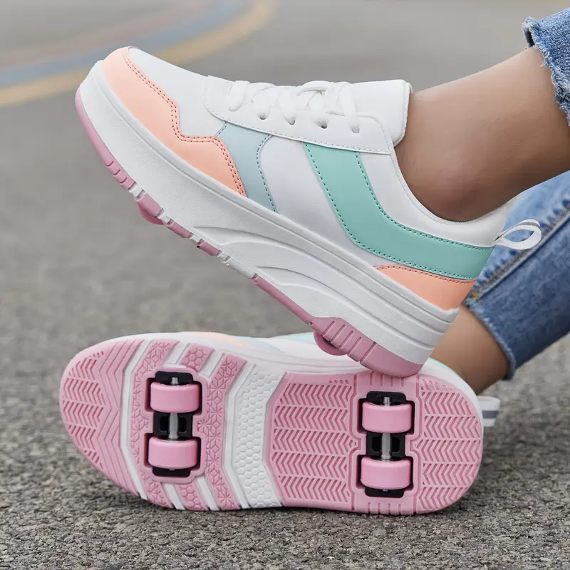 Trendy Kids' Skate Shoes: Stylish Lace-Up Sneakers for Boys and Girls, Perfect for Casual Wear, Sports, and Training 2
