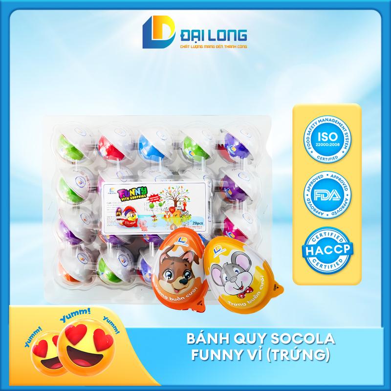 (Vỉ 20 cái) Bánh quy socola Funny Đồ chơi vui nhộn (Trứng, ô tô) siêu đáng yêu dành cho trẻ em Snack Food Thức Ăn vặt Chocolate