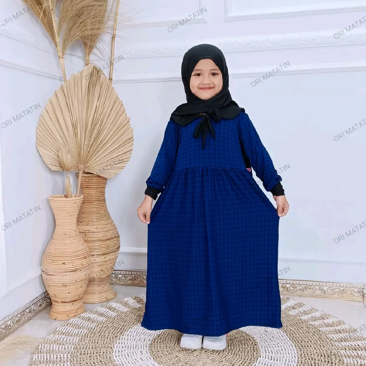 GAMIS ANAK PEREMPUAT SET JILBAB USIA 1 SAMPAI 9 TAHUN  jovanka
