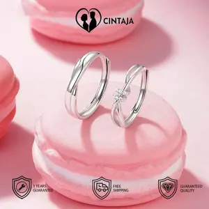 Cincin Zirconia. Cincin tunangan, cincin pasangan, untuk lamaran atau ungkapan cinta, melambangkan cinta sejati dan kedalaman perasaan, bergaya Korea. Cincin Cintaja dapat disesuaikan, anti pudar, dan anti karat. 108   Rings