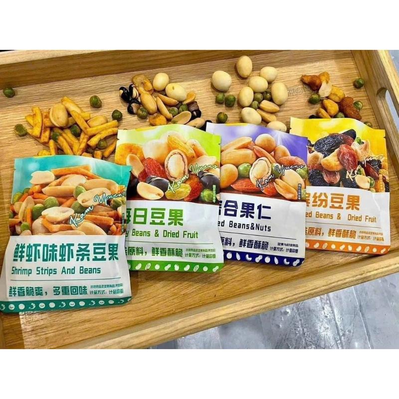 combo 30 gói Hạt mix dinh dưỡng tẩm vị Gan Yuan, đậu mix hạt & trái cây sấy khô Kam Yuens (gói ~30g)