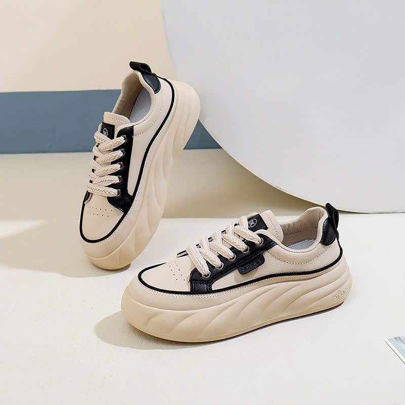 giày da nữ  -tăng chiều cao - phong cách hàn quốc -mã 03 giay  doc Shoes Sneaker Nhung 2