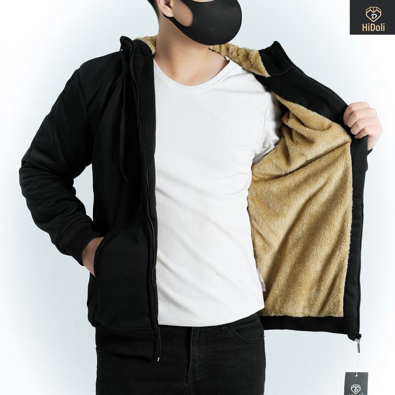 Áo khoác nỉ HOODIE nam nữ LÓT LÔNG phong cách thời trang thể thao Áo khoác nỉ lót lông cừu dày dặn ấm áp