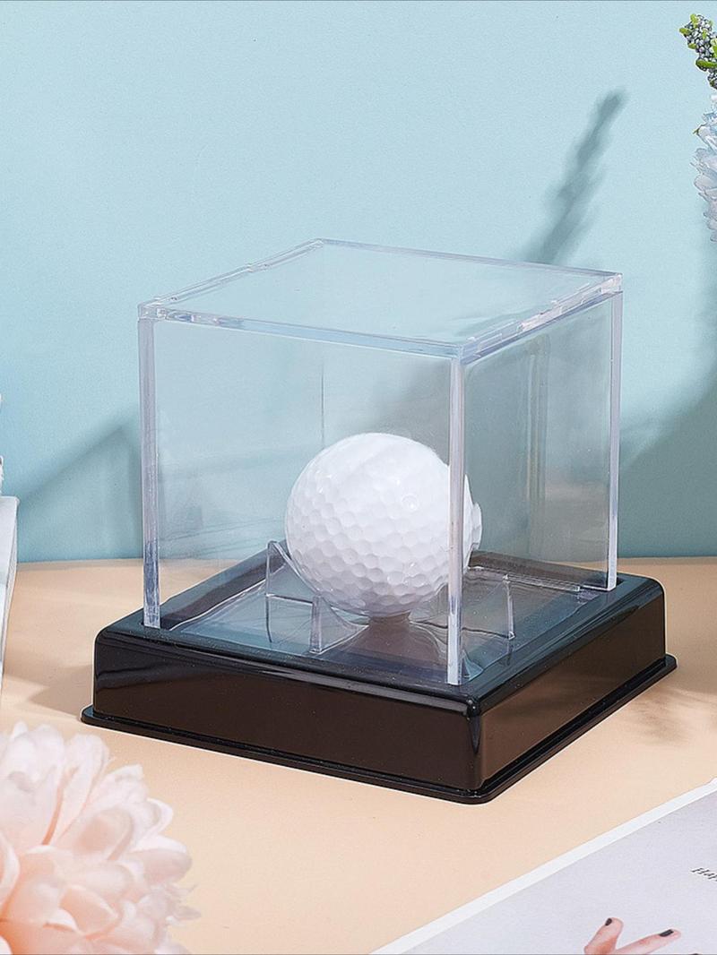 Product Introduction of Square Transparent Acrylic Golf Ball Display Case, Dustproof Golf Ball Storage Holder with Base, Jewelry Making Display & Packaging Supplies 3