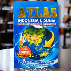 buku atlas klip edisi terbaru 38 provinsi indonesia & dunia (16×23 cm)