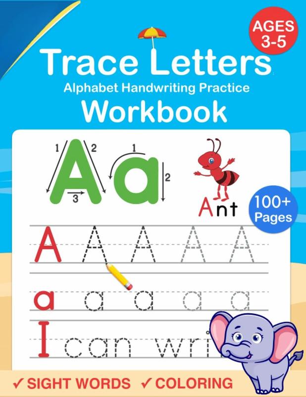 Trace Letters: Alphabet Handwriting Practice workbook for kids ...