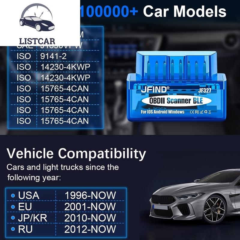 Máy Quét Xe Máy OBD2, JFIND JF327 V1.5, Bluetooth5.0, Tương thích với Android / IOS, Tương thích với Yamaha y15 và Honda, 3PIN đến 16PIN, Cáp OBD 2 4PIN, Máy Đọc Mã Lỗi Ô Tô, Công Cụ Chẩn Đoán Ô Tô, PK ELM327 3