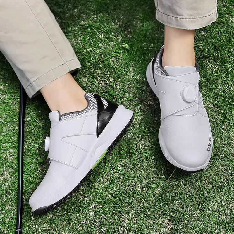 Golf Shoes for Men and Women Waterproof Anti-skid Rotating Buckle Shoelace Movable Nail Breathable Leisure GOLF Sneakers