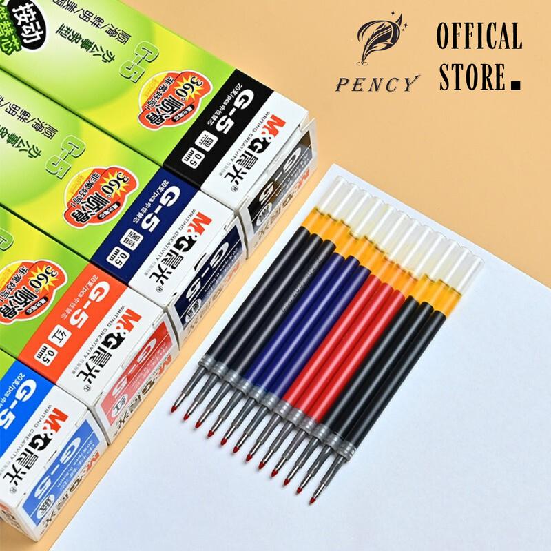  Ruột Bút Bi Nước Béo Gel M&G G5 Chính Hãng Ngòi 0.5mm Màu Xanh Đen Đỏ - PC11 