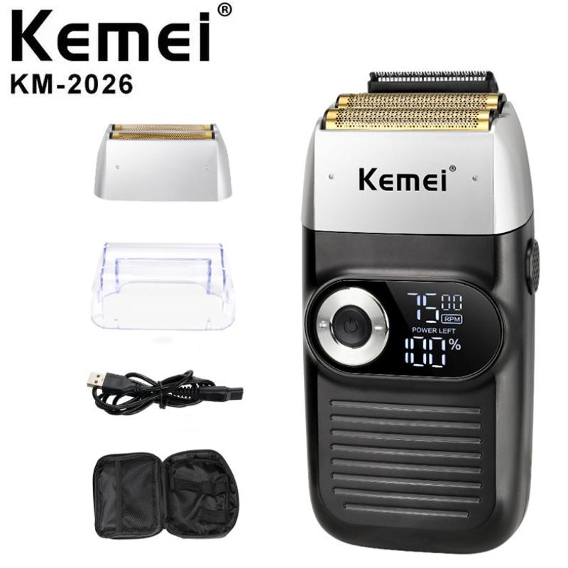 Máy cạo râu lưỡi kép km-2026,chế độ tubo 3 cấp