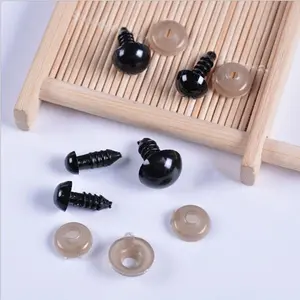 (10pcs/5pasang)MATA BONEKA BULAT HITAM/ MATA AMIGURUMI/ SAFETY EYES 5-24 MM