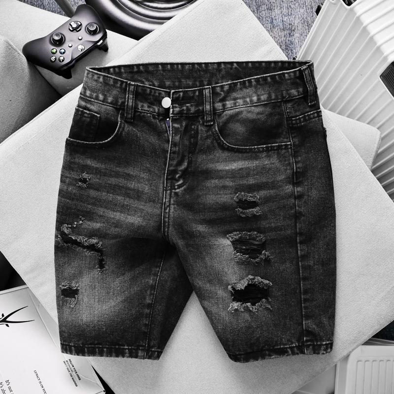 QUẦN SHORT ĐÙI JEAN NAM CHẤT LIỆU BÒ FROM LỬNG NGANG GỐI QUẦN JEAN NAM MÃ QS6A276