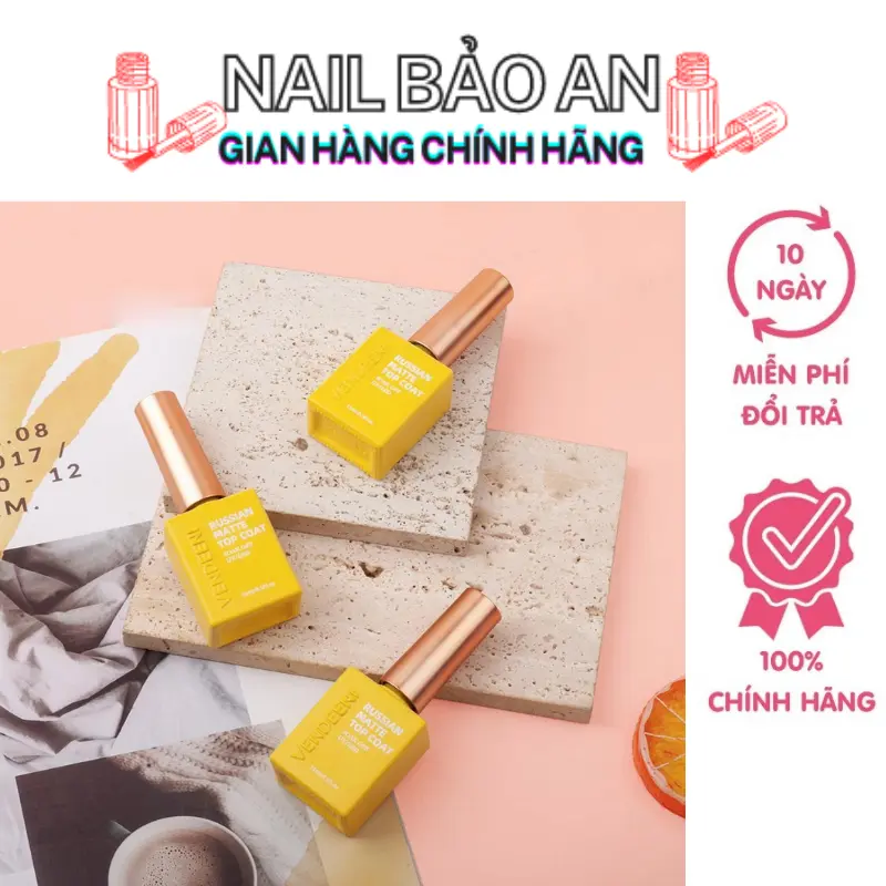 Top lì không lem Vendeeni chống lem - Gel liên kết làm nền chà tráng gương, vẽ móng, trang trí nail Sơn Gel top  lì 0
