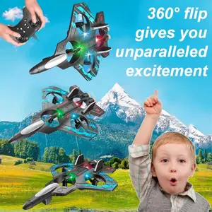 【COD】 Mainan Glider Airplane 360° Terbang 2.4G EPP Stunt Remote Control Led Pesawat Foam Rc Pesawat Terbang