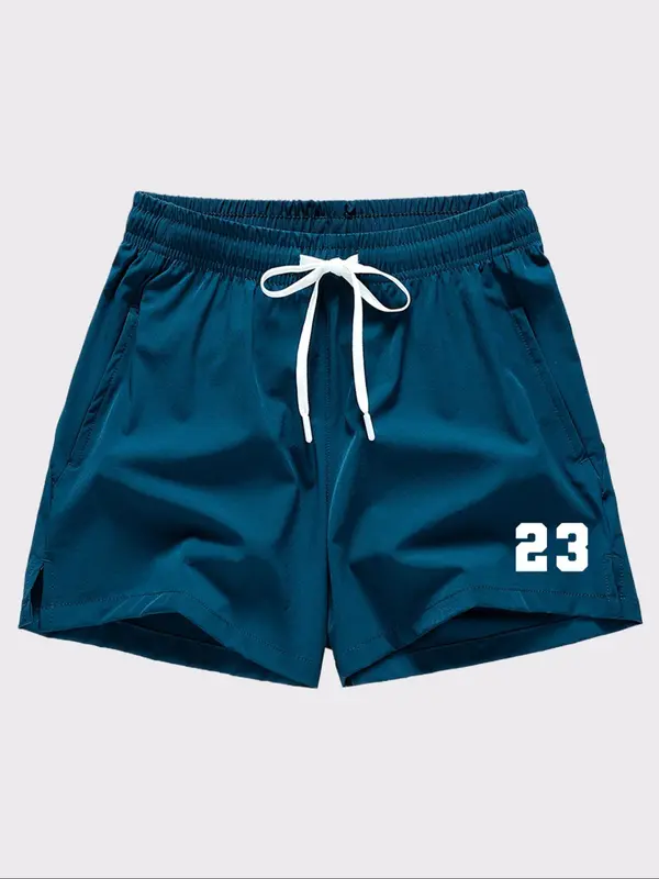 Men's Solid Color Drawstring Waist Shorts, Casual Breathable Comfortable Shorts for Summer, Men's Bottoms for Daily Wear 4