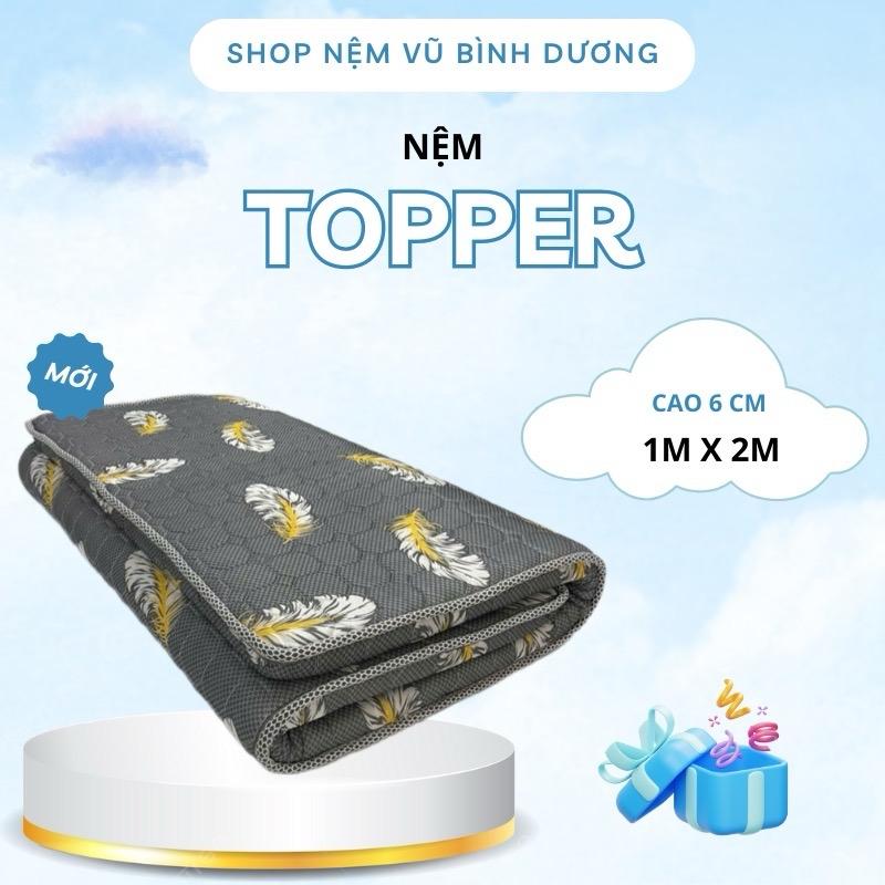 Nệm Cao Su Topper 1mx2m 6cm tặng 1ga cotton 0