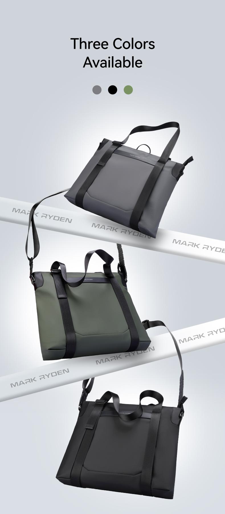 Product Introduction of Mark Ryden multifunctional leather messenger bag men Black Crossbody Bag Large Capacity Stylish Men Shoulder Bag men 3