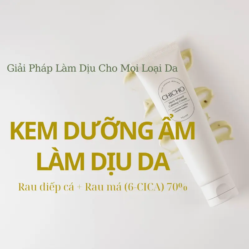 Kem dưỡng dịu da thảo mộc thuần chay CHICHO Calming Cream Làm 70ml Đẹp Da - Skincare Nữ 1