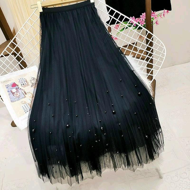  Chân váy dài midi chất vải von ngọc mặc được 2 mặt chân váy xếp ly hàng quảng châu 737 