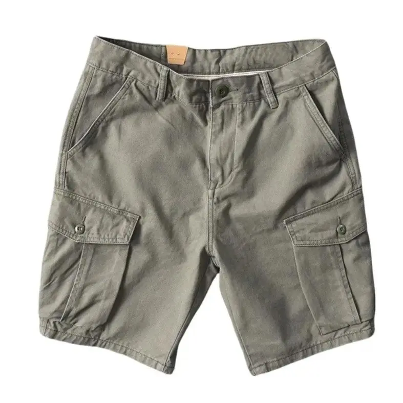 Quần KaKi túi hộp cao cấp thanh lịch dành cho nam Menswear Quần Lửng Có Túi 【khaki+gray】 thường