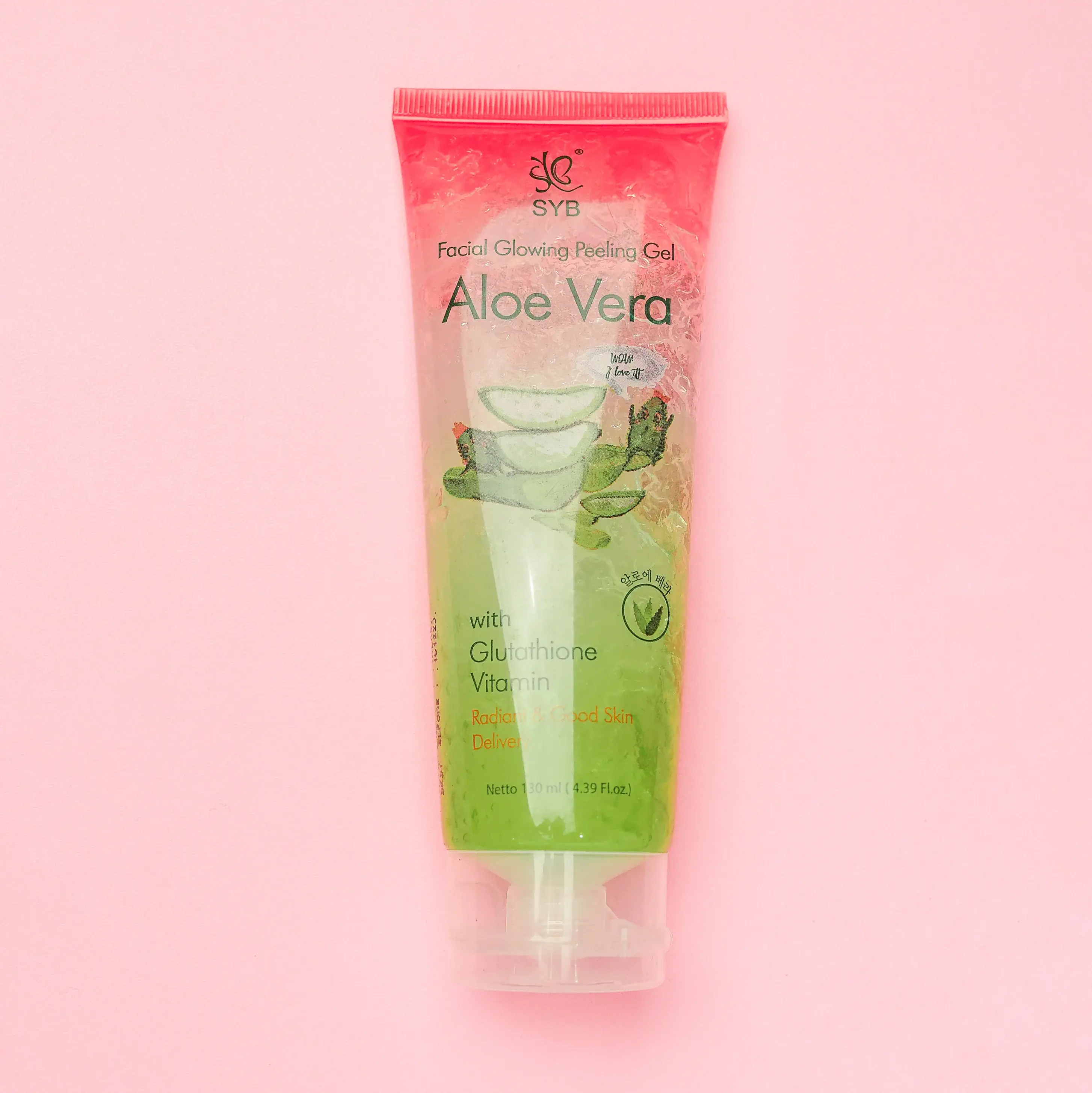 SYB Aloe Vera Facial Glowing Peeling Gel 130ml Komedo Kotoran Komedo Kotoran Wajah Mencerahkan