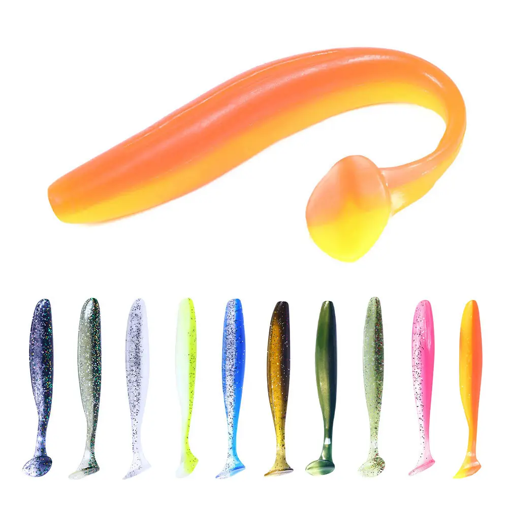 Lure two-color T-tail soft fish 5cm7cm9cm lure fake bait bionic lure fishing lure 10 colors
