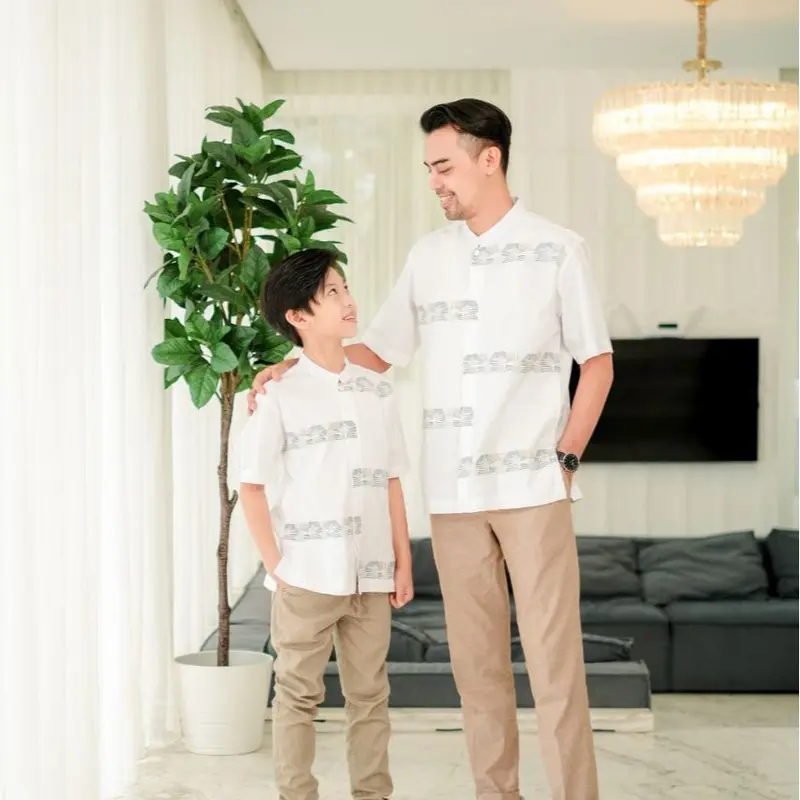 Althaff Azmi Series Koko Couple Bordir ayah dan anak lengan pendek 1