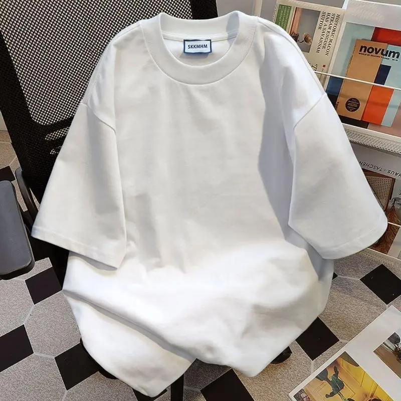 Áo Thun Ngắn Tay, 100% Cotton, Dành Cho Nam Và Nữ, Dáng Rộng Rãi Và Dễ Phối Đồ Thích Hợp Cho Mùa Hè, Áo Cặp Đôi, Phong Cách Ins
