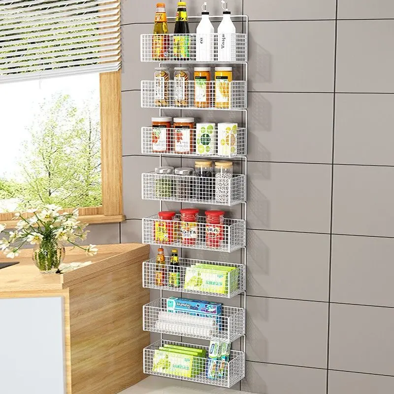 Giá Để Đồ Nhà Bếp, Treo Tường, Nhiều Tầng, Không Cần Đục Lỗ, Kệ Đựng Gia Vị Gia Vị, Cho Tủ Sau Cửa 1