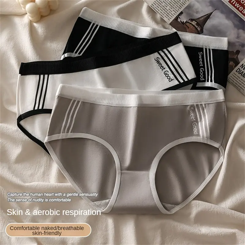Quần Lót Cotton, Không Đường May, Cạp Thường Dành Cho Nữ, Thoải Mái Và Thoáng Khí, Co Giãn, Quần Lót Thân Mật, Thích Hợp Cho Phụ Nữ, Đồ Lót Thể Thao 5