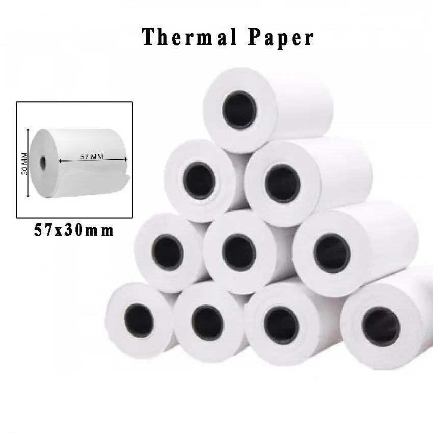 57x30mm handheld Receipt Paper Roll for Mobile POS 58mm Bluetooth Thermal Printer
