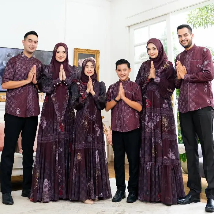 READY Sarimbit JANNAH RAYA Family Set BY ELDEENA SYAR'I - Gamis Keluarga Couple Lebaran REALPIC