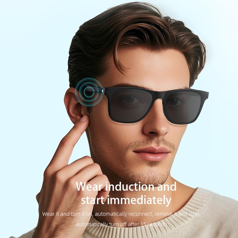 Bluetooth Smart Glasses for Calls Music Play Noise Canceling Waterproof IP68 Can Exchange Lens Wireless Sunglasses for Men Women - Image 3