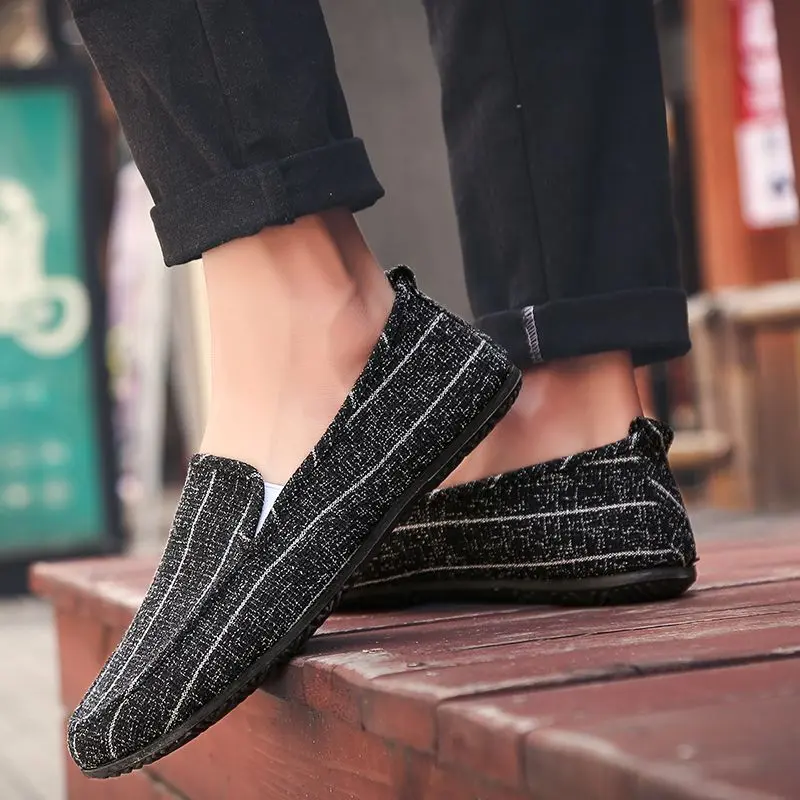 Giày Nam, Bộ Sưu Tập Người 4505, Giày Vải Bắc Kinh Cũ, Giày Lười, Giày Lái Xe Thường Ngày Không Dây, Giày Xã Hội Hợp Xu hướng, Thoáng Khí Mùa Lò Xo 4
