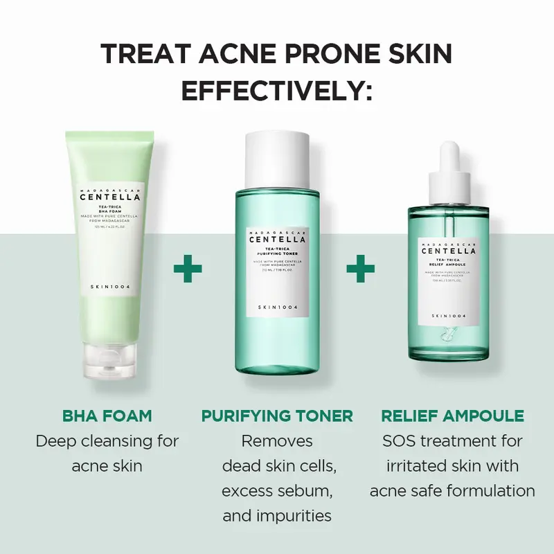 SKIN1004 Madagascar Centella  Tea-Trica BHA Foam 125ml Perawatan Wajah Berjerawat Berminyak Membersihkan Kotoran Bruntusan 8