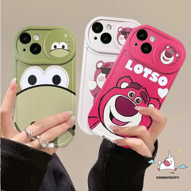 Ốp Điện Thoại nắp trượt tròn hình Gấu / Khủng Long Thời Trang Cho iPhone 7Plus 8Plus 11 13 XR 12 11 Pro Max X XS Max sc031