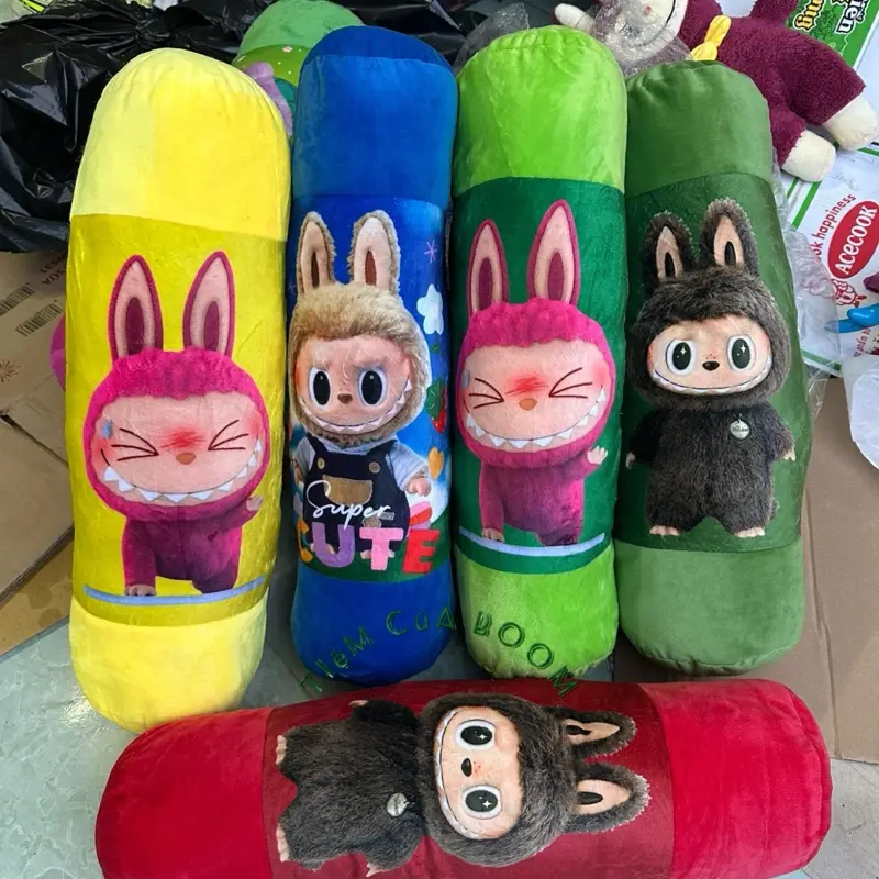 Gối Ôm LABUBU In 3D 70cm Dễ Thương Cho Bé Với Lông Nhung Mềm Mịn