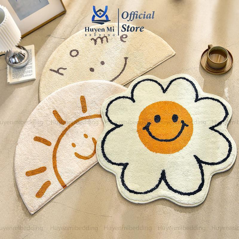 Thảm Chùi Chân Lông Cừu Đế Kép Dệt Chống Trượt Thấm Hút Tốt Họa Tiết ĐộngVvật Đáng Yêu Kích Thước 40x60cm.