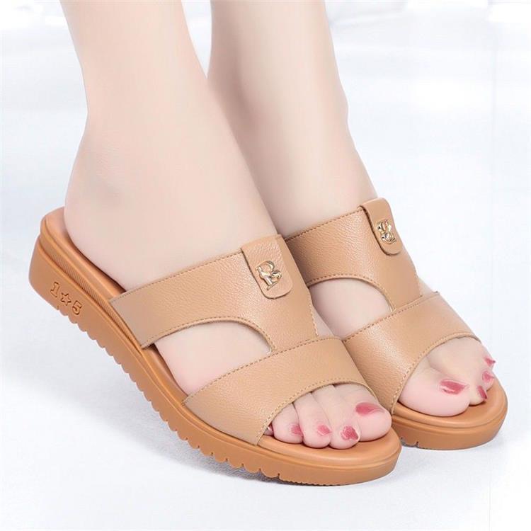 Product Introduction of Dép Bệ Giày Đế Xuồng, Da Thật Mềm, Đế Mềm, Thích Hợp Cho Mẹ Trung Niên 2
