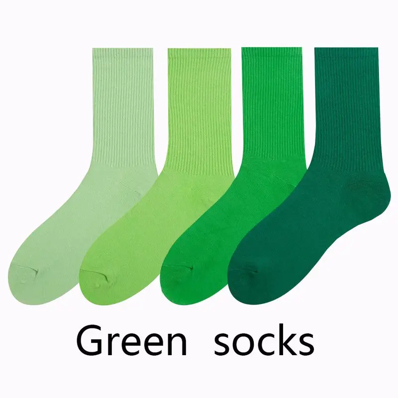 Green Socks for Women Spring and Summer Thin Fluorescent Lon - TikTok ...