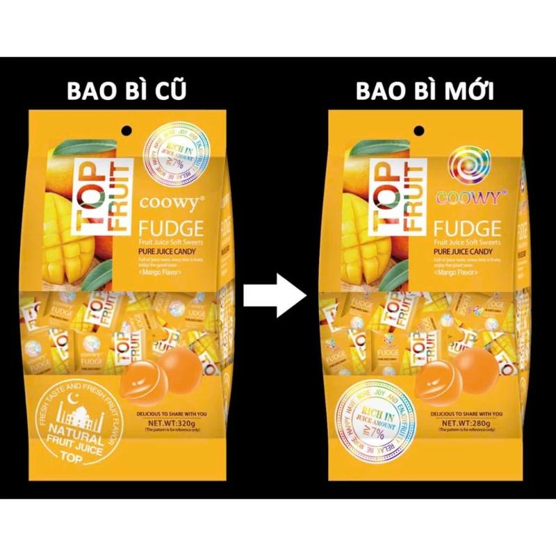 Kẹo dẻo trái cây Coowy TOP FRUIT COOWY xoài, hỗn hợp 280g 4