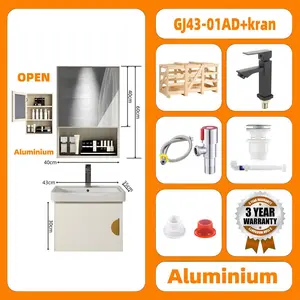 Kabinet Kamar Mandi (43cm/50cm/60cm)- Aluminium (Bathroom Cabinet)Wastafel Cabinet Kabinet Wastafel Kamar Mandi Kabinet Kamar Mandi Westafel Cuci Tangan Meja Wastafel Kamar Mandi Wastafel Cuci Tangan Set Lemari Wastafel Kabinet Set Westafel Kamar Ma
