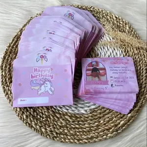 UNDANGAN ULANG TAHUN MODEL AMPLOP isi 50pcs/pak