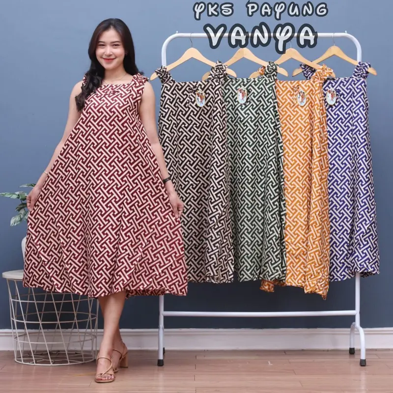 DASTER YUKENSI PAYUNG DASTER WANITA TANPA LENGAN DASTER MALAM BAJU TIDUR  BAHAN RAYON 3