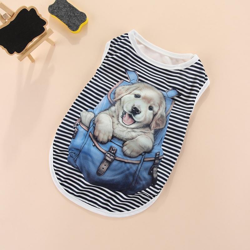 Pet Cat Costume Small Dog Cat Clothes Cute Puppy Cat Kitten T-shirt Summer Vest Shirt Apparel For Spring And Summer Dog Vests 6