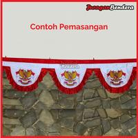 Gambar Backdrop Garuda Mini | Background Risplang Merah Putih Panjang Dekorasi Kemerdekaan HUT RI - 5 Gelombang dari Juraganbendera Kota Surabaya 3 Tokopedia