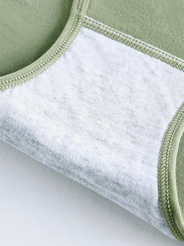 Women's Solid Color High Waist Brief, Soft Comfy Breathable Panty for Daily Wear, Women's Underwear for All Seasons 5