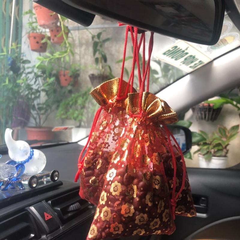 Combo 3 túi hạt cafe nguyên chất ( treo xe ô tô )