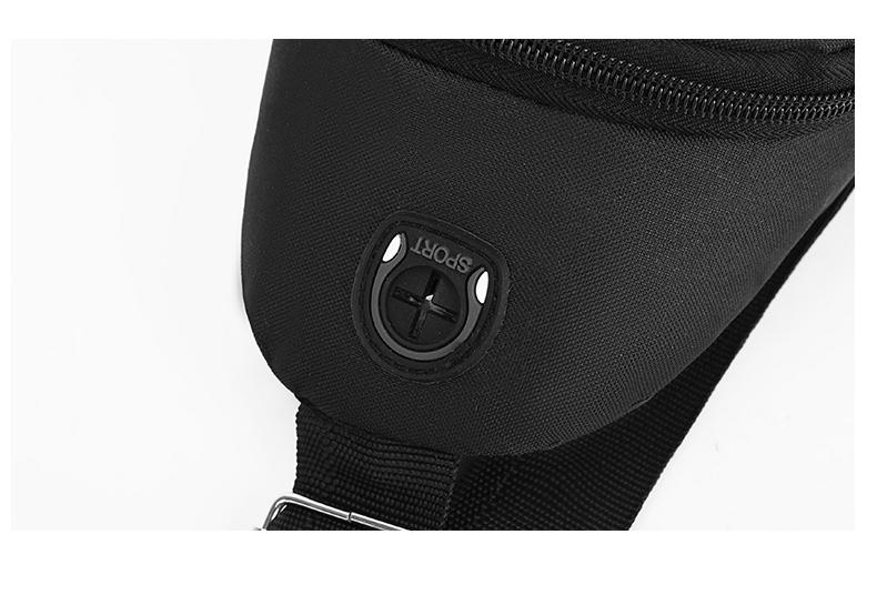 Product Introduction of 2025 new solid color chest bag men's trendy brand men's shoulder bag shoulder bag Oxford cloth casual bag small backpack 9
